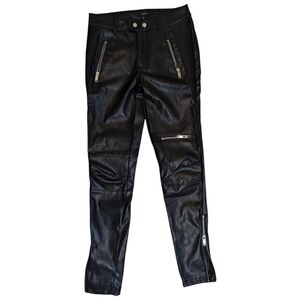 Forever 21 Straight Leg Women’s Faux leather Pants, Black Size S